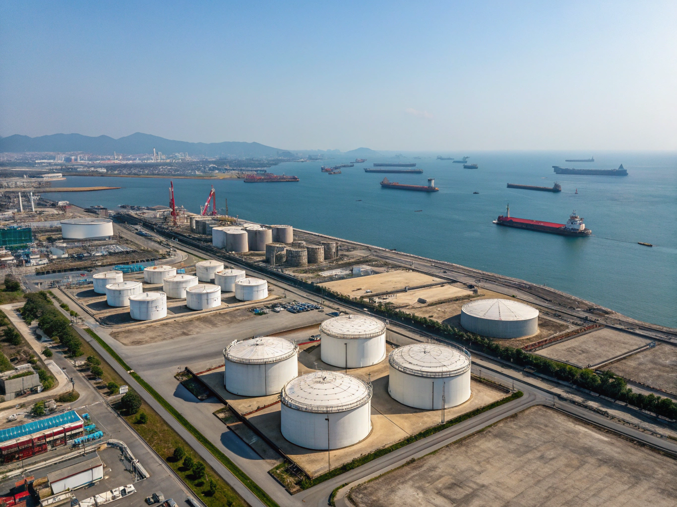 Jurong Singapore storage tank farm and marine logistics berth