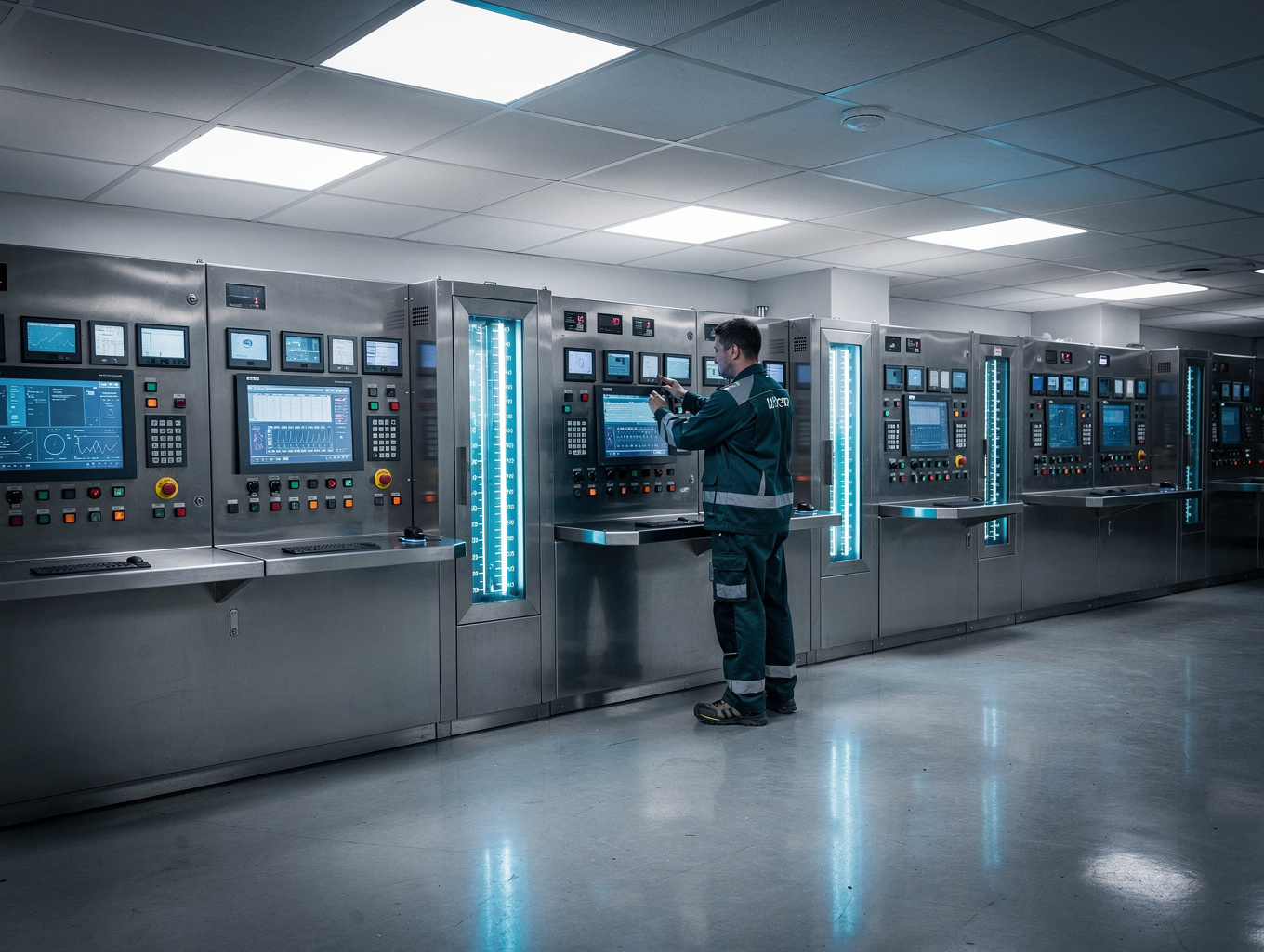 Industrial telemetry control room and digital monitoring instruments