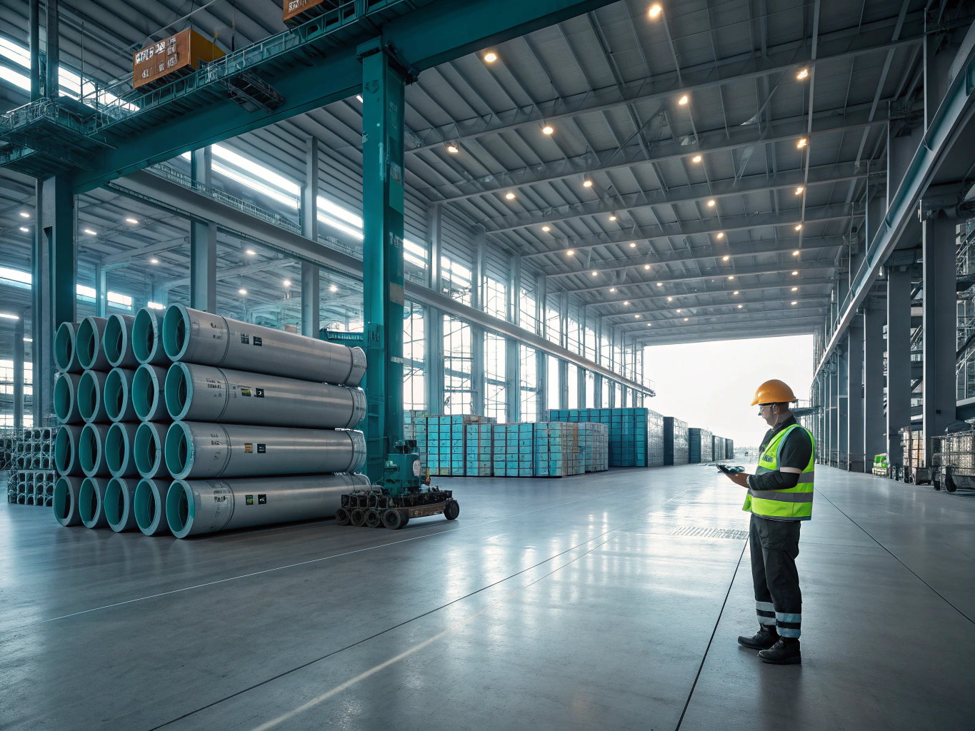 Automated truck loading rack bay at petroleum terminal